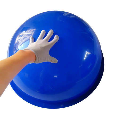 工廠直銷多用途有機玻璃空心半球,帶法蘭藍色亞克力圓頂,亞克力半球罩,定制防塵透明空心球拼接半圓球