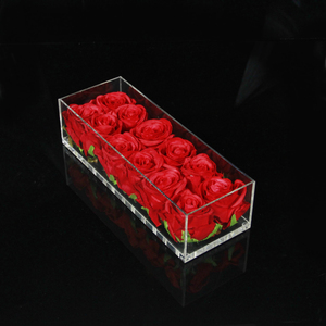 亞克力花盒製造商和批發商,亞克力花盒定制,亚克力玫瑰花盒温馨浪漫情人节玫瑰鲜花礼品包装盒订做