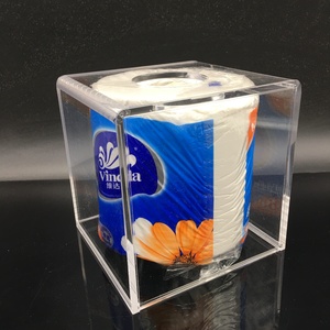 Transparent tissue box living room acrylic napkin box simple hotel roll toilet tissue tube plastic s