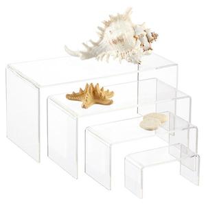 Acrylic riser stand ,Display 4" , 6”, 8”, 10” Wide - Set of 4