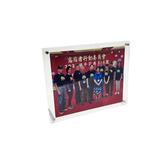 293X230X80 MM size acrylic photo frame bevel frame stand with standoff
