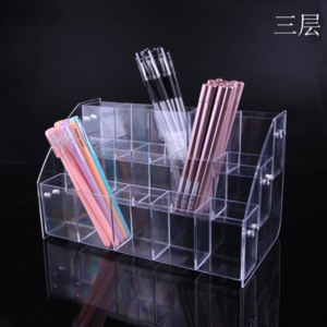 Factory customized acrylic transparent pen display rack stationery shop pen display props plexiglass