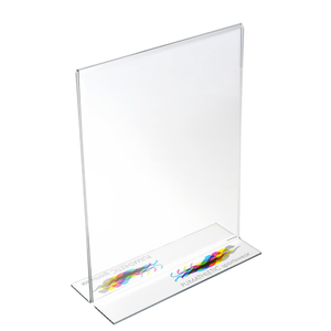 A4紙簽台抽拉式透明相框價格牌亞克力桌卡台牌t型看板展示架子